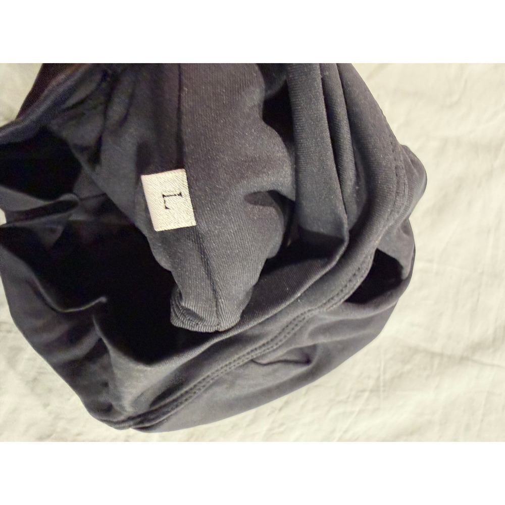 Womens Black One Shoulder Sports Bra Asymmetric Activewear Yoga Top Size Large - Picture 3 of 7